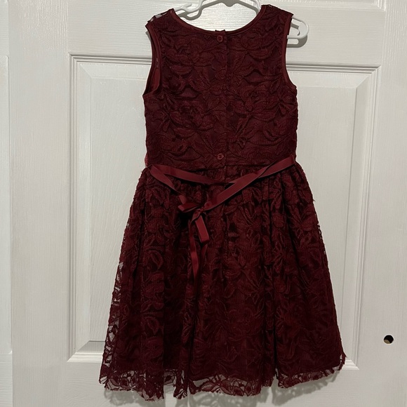 ❄️ Pink & Violet - Girls Lace Dress - Picture 5 of 7